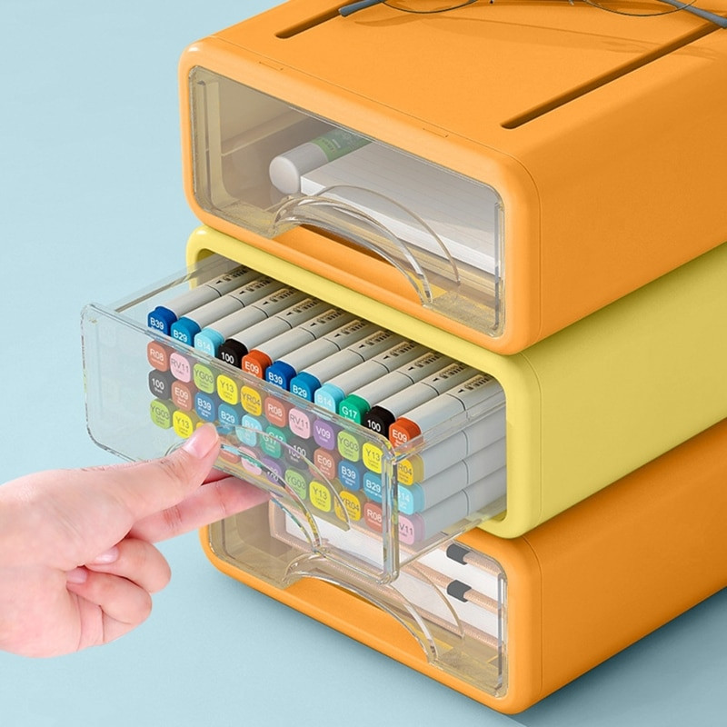 Úložné zásuvky na stôl Organizér na dokumenty Držiak na rôzne veci Kozmetický úložný box na stôl Skrinka Domáca kancelária Kancelárske potreby Stohovateľné