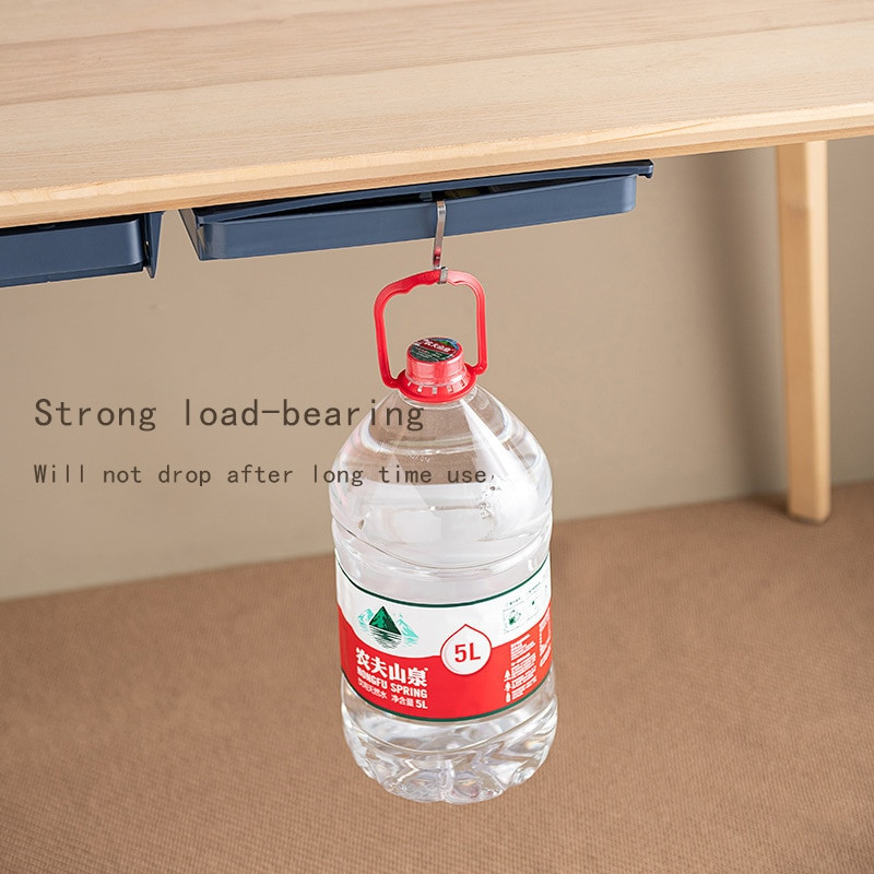 Skrytý úložný box pod zásuvkou na stôl pre kancelársky držiak na pero, skrytý triediaci box, kuchynský nôž, vidlička, úložný box