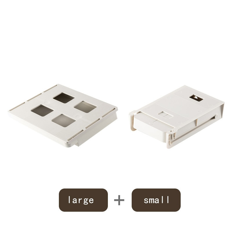 Skrytý úložný box pod zásuvkou na stôl pre kancelársky držiak na pero, skrytý triediaci box, kuchynský nôž, vidlička, úložný box