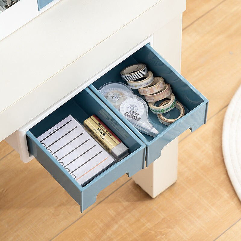 Ispod radnog stola Skriveno spremište Velika plastična klizna ladica koja se može slagati na jedan, Toaletni stolić Organizator za pribor za kozmetiku