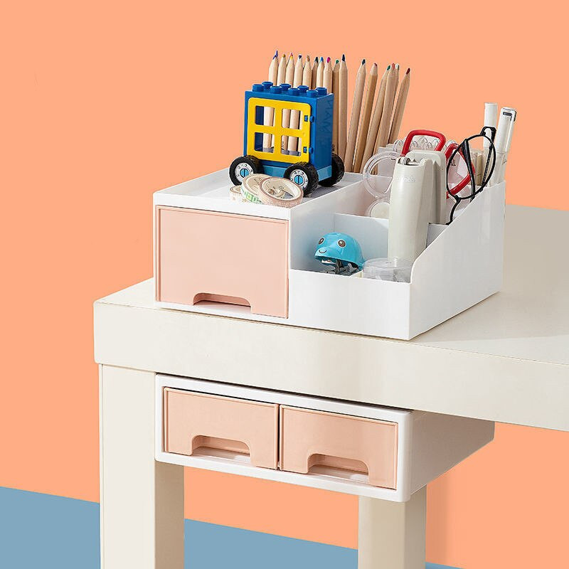 Ispod radnog stola Skriveno spremište Velika plastična klizna ladica koja se može slagati na jedan, Toaletni stolić Organizator za pribor za kozmetiku