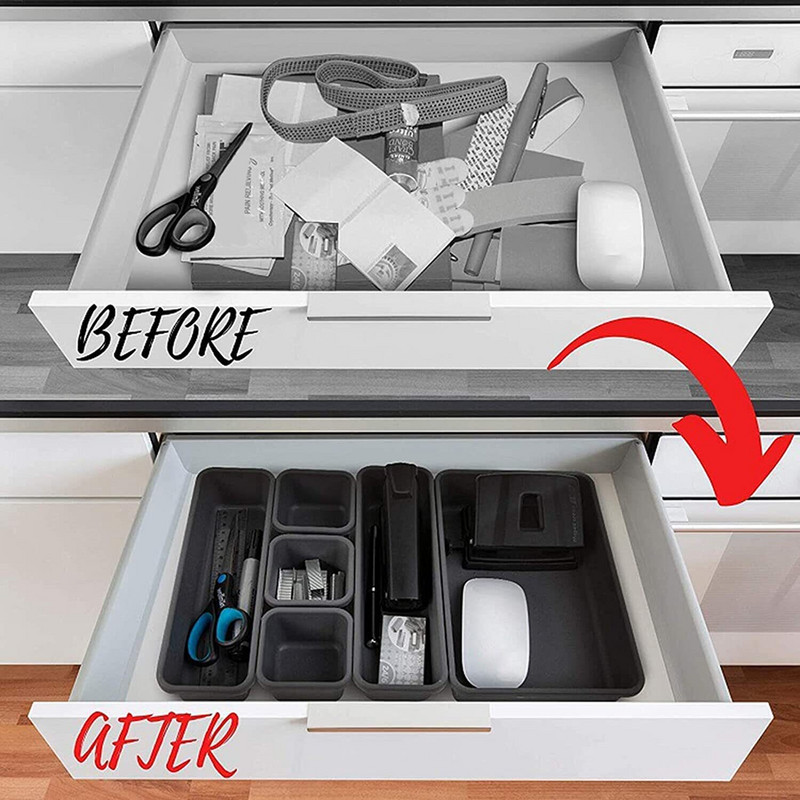 8 ks Zásuvková úložná skrinka Toaletný stolík Kozmetické doplnky Dokončovacia skrinka Kuchynský korenie Riad Klasifikačná skrinka Plastová