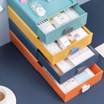 Чекмеджета за съхранение Настолни предмети Кутия за съхранение на козметика Малка пластмасова кутия за бижута Многофункционален мини органайзер за чекмеджета