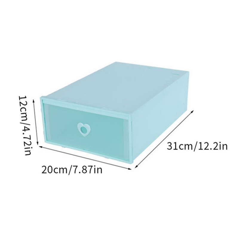 Пластмасова чекмедже за кутия за обувки Мъжка кутия за органайзер за обувки Прахоустойчива кутия за съхранение Подреждащи се комбинирани обувки Прозрачно чекмедже Кутия за обувки