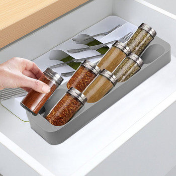 Кухненска кутия за съхранение на прибори Пластмасова тава Поставка за ножове Органайзер за прибори Лъжица Разделител за вилица Контейнер Поставка за блокчета за ножове