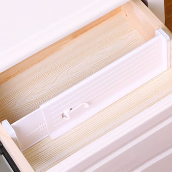 Разделител на чекмеджето Прибиращ се регулируем органайзер Съхранение ABS пластмасов шкаф Разделител на чекмеджето Разделителна решетка за кухня Спалня