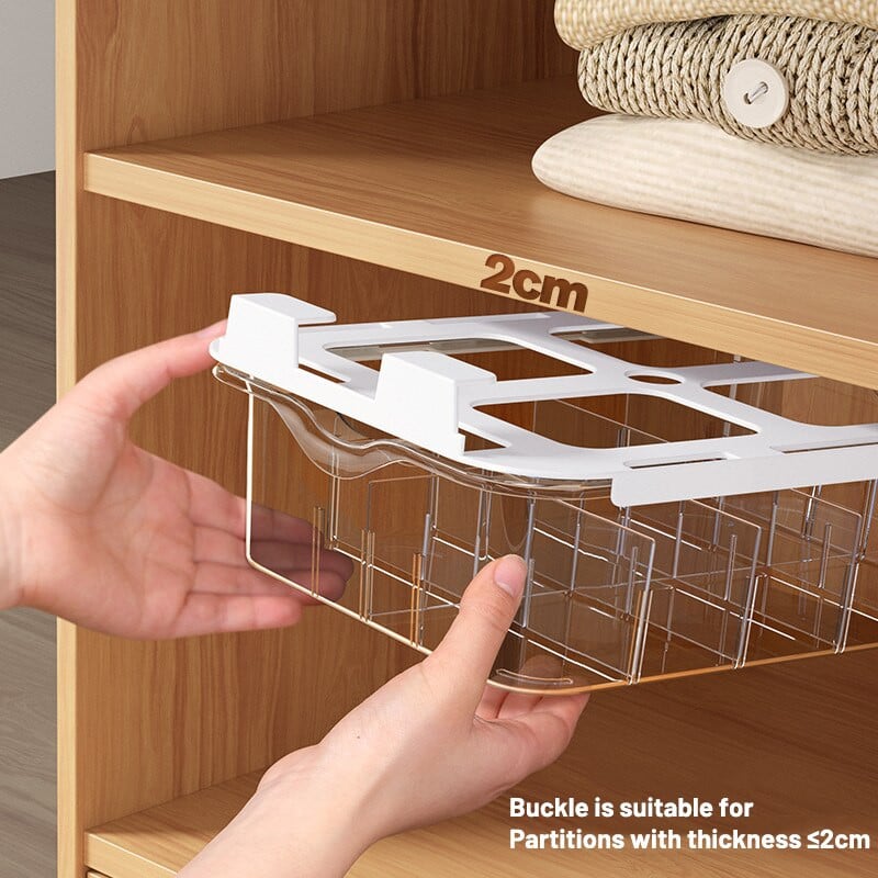 Akrilni organizatori za ladice Organizator za donje rublje Grudnjak Čarape Organizator Kutija za pohranu s rešetkom Organizacija police za ormar za spavaću sobu i skladištenje