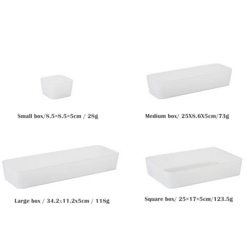 1 set cutie de depozitare cu sertar reglabil, cutie de depozitare, articole diverse din plastic, recipient pentru cosmetice, separator, cutie de finisare pentru articole diverse.