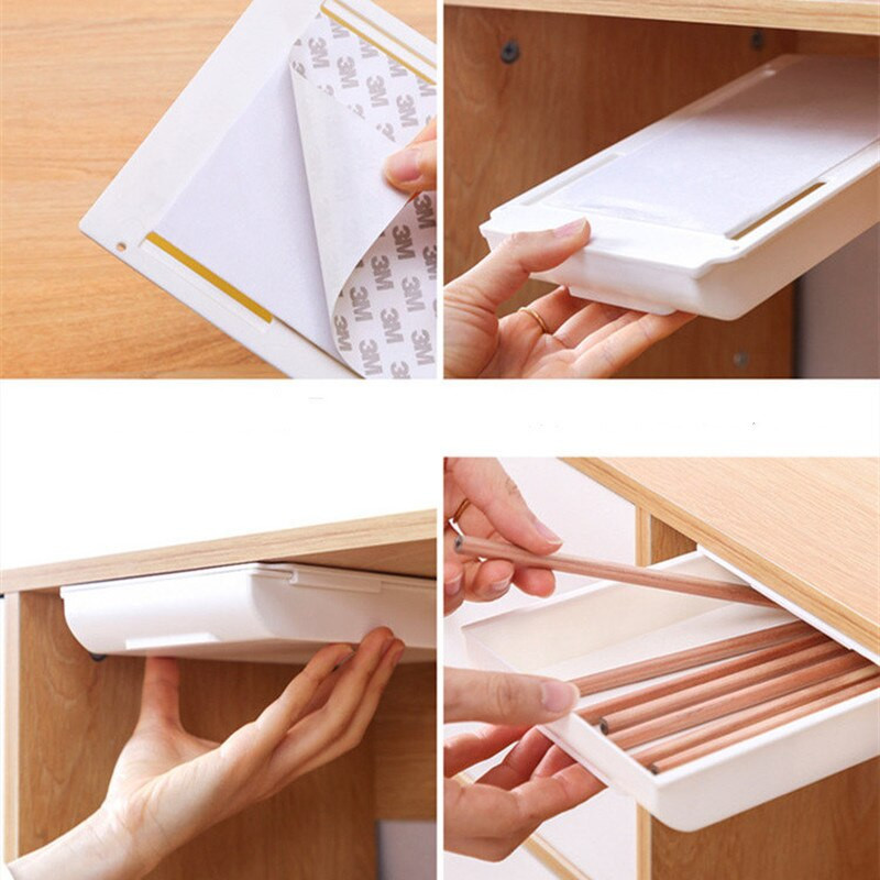 1kom samoljepljiva ladica za olovke, stolni stol, ladica za pohranu, organizator, kutija za razne stvari, pisaći pribor, spavaća soba, držač za olovke, kućište, kućni pribor