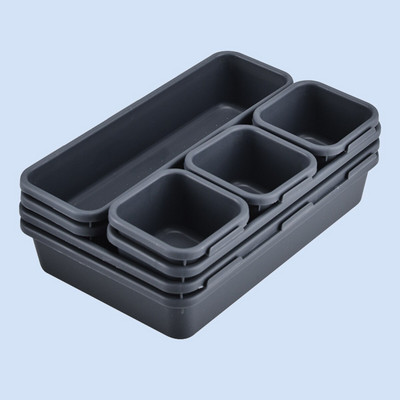 Kutija za organizatore s podijeljenim ladicama od 8 komada Plastična prilagodljiva višenamjenska ladica za pohranu za uredsku organizaciju kućne kupaonske šminke