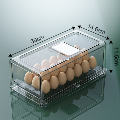 Kuhinjski hladnjak Prozirni organizator Ladica zamrzivača koja se može slagati svježina Kuhinja Kutija za pohranu voća Kutija za razvrstavanje