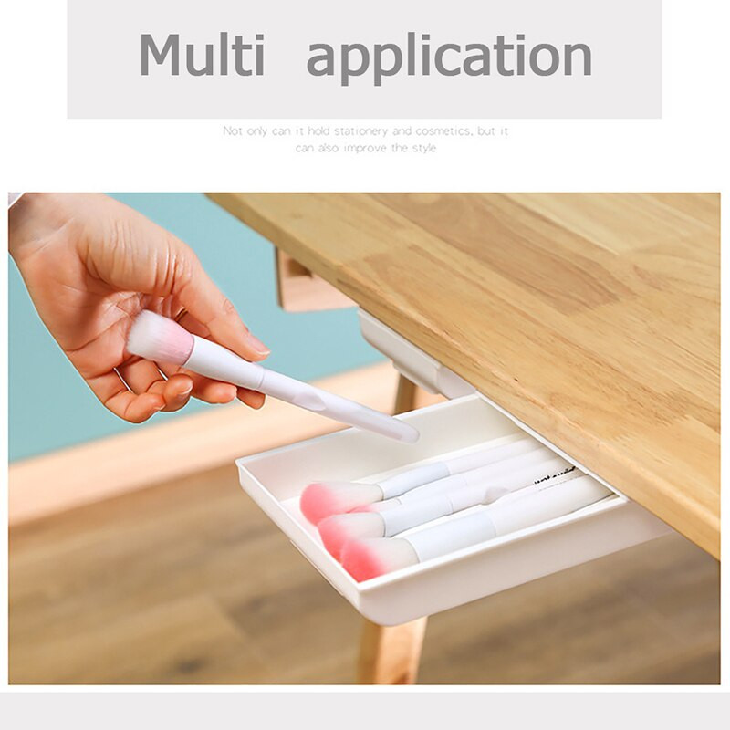 Samolepiaci zásobník na ceruzky, úložný priestor na stôl, organizér do zásuvky, krabica pod stôl, stojan, samolepiaci úložný priestor pod zásuvku na kancelárske potreby