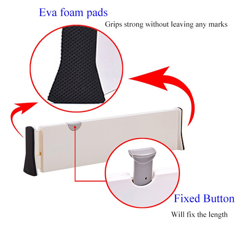 Podesive ladice za pohranu Pregrada Plastična ladica na uvlačenje Pregradni držač Kućna ploča za pohranu za odjeću i kuhinju