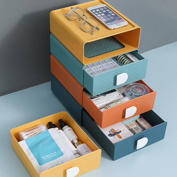 Органайзери за цветни чекмеджета Съхранение на грим Пластмасов контейнер за съхранение Настолни канцеларски материали Органайзер за мебели Нощно шкафче с рисунка
