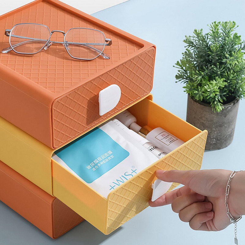 Farebné organizéry do zásuviek, úložný priestor na make-up, plastový úložný kontajner, stolný papier, organizér na nábytok, nočný stolík so zásuvkou