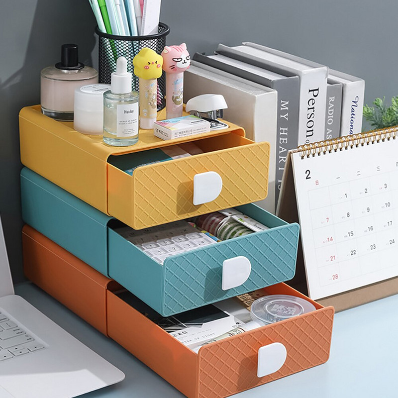 Farebné organizéry do zásuviek, úložný priestor na make-up, plastový úložný kontajner, stolný papier, organizér na nábytok, nočný stolík so zásuvkou