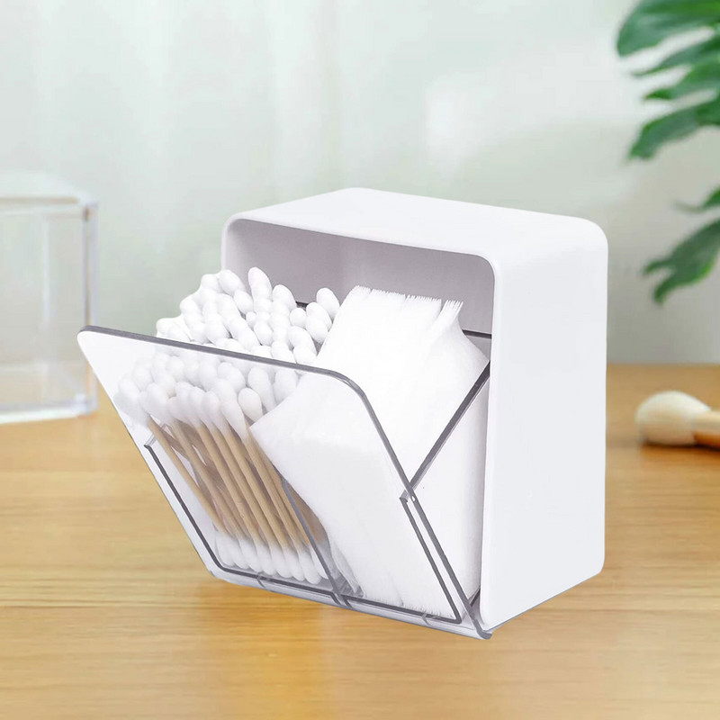 Vatta törlőkendő tartály porálló kozmetikai tároló doboz smink szervező tok smink eszköz Vattakorong tartó hálószoba fürdőszobába