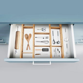 Priečky do zásuviek Bambusový organizér Systém zásuviek Úložné boxy na veci do komody Priečka do zásuviek Náradie Úložný priestor v kuchyni