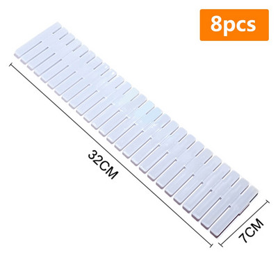 4/8 ks plastový delič zásuviek DIY organizér zásuviek oddeľovač priečka doska domáce spodná bielizeň ponožky make-up šindeľ úložné nástroje