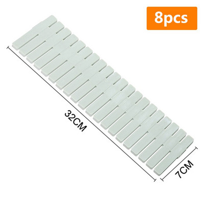 4/8 ks plastový delič zásuviek DIY organizér zásuviek oddeľovač priečka doska domáce spodná bielizeň ponožky make-up šindeľ úložné nástroje