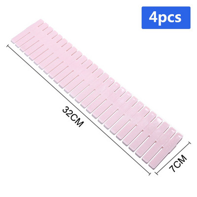 4/8 ks plastový delič zásuviek DIY organizér zásuviek oddeľovač priečka doska domáce spodná bielizeň ponožky make-up šindeľ úložné nástroje