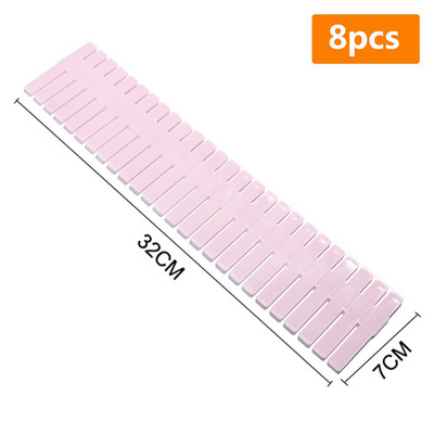 4/8 ks plastový delič zásuviek DIY organizér zásuviek oddeľovač priečka doska domáce spodná bielizeň ponožky make-up šindeľ úložné nástroje
