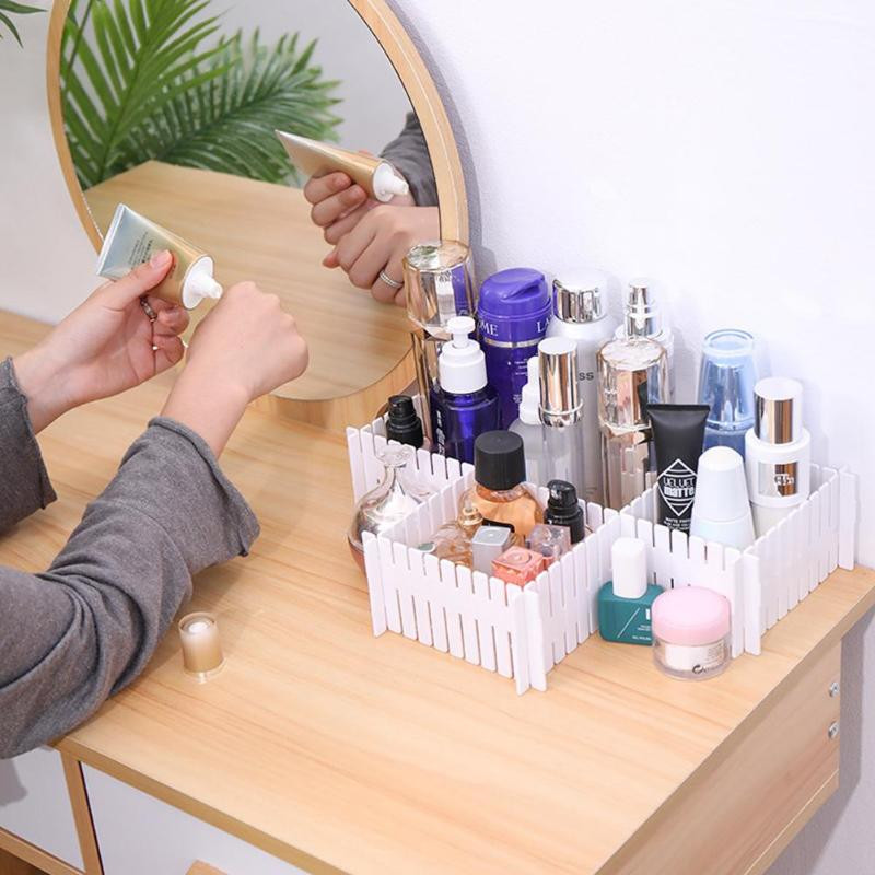 4/8 ks plastový delič zásuviek DIY organizér zásuviek oddeľovač priečka doska domáce spodná bielizeň ponožky make-up šindeľ úložné nástroje