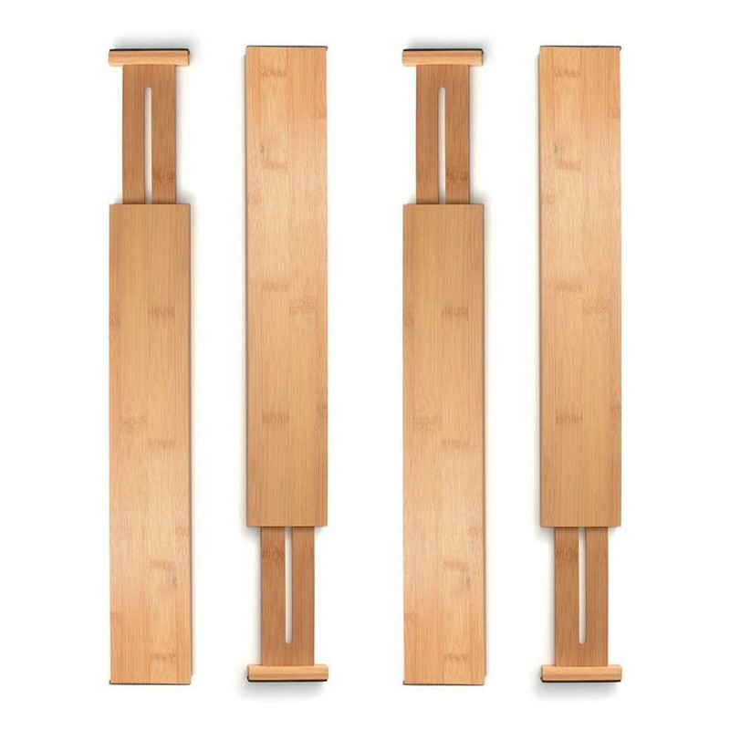 Škálovateľný a nastaviteľný prírodný bambusový delič DIY zásuvkový úložný priestor plánovač pre domácnosť detské priestorovo úsporné úložné potreby