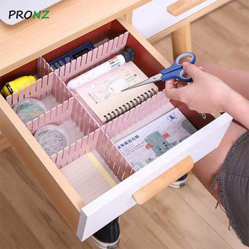 Drawer Organizer DIY Adjustable Storage Partition Board Plastic Drawer Divider Combination Partition Board Εξοικονόμηση χώρου