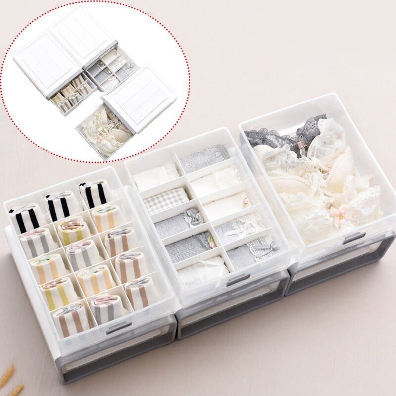 Apatinio trikotažo laikymo stalčiai kojinės Liemenėlės kaklaraiščiai Dėžutė Spinta Spintos Organizatorius Įvairūs kosmetikos laikymo konteineriai Namų tvarkyklės