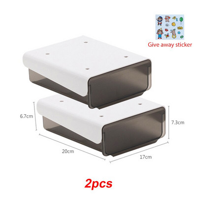 Organizator ispod ladica velikog kapaciteta, samoljepljiva iskačuća skrivena kutija za pohranu ispod stola, organizator uredskog pribora
