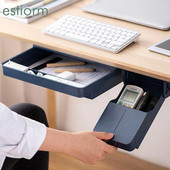 Pod zásuvku stola, samolepiaca skrytá úložná krabica na triedenie drobností, držiak na perá, peračník, organizér na papierenské potreby do kancelárie a domácnosti