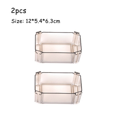 2 ks nastaviteľná plastová úložná priečka, deliaca doska zásuviek, kombinovaná priečka, priestorovo úsporné nástroje na organizovanie oddielov