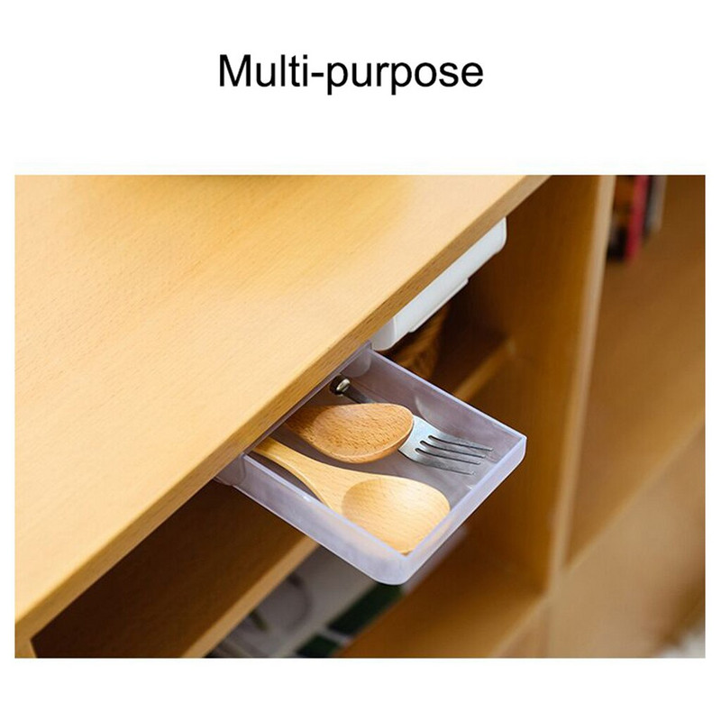 Skrytý stolík pod pastou Plastový organizér na stôl Memo Pero Papiernictvo Úložný box Puzdro Zásuvka na stôl Oddeľovač Papiernictvo Lepiaca dekorácia