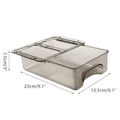 Priehľadný úložný box pod zásuvku na stôl na papiernictvo, kozmetické pero, zásobník na ceruzky, skrytý organizér do kancelárie