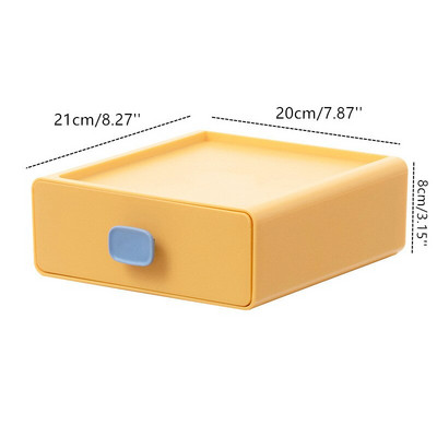 STOMMIHO Stohovateľný úložný box so zásuvkami, organizér na stôl, multifunkčné plastové úložné kontajnery do domácnosti a kancelárie