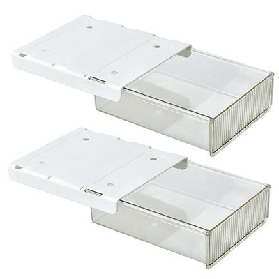 2 ks/sada priehľadných úložných boxov pod zásuvky na stôl, organizér do domácej kancelárie, kreatívny skrytý organizér na tácky