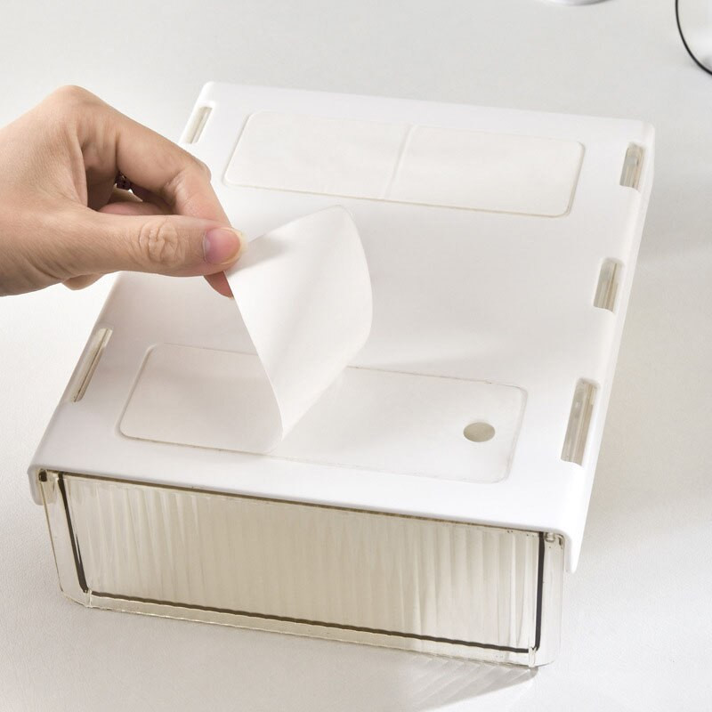 2 ks/sada priehľadných úložných boxov pod zásuvky na stôl, organizér do domácej kancelárie, kreatívny skrytý organizér na tácky