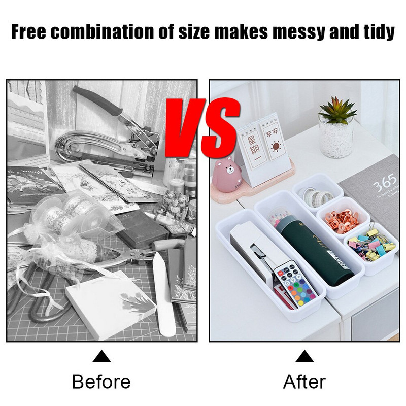 8 ks/sada úložných priestorov do kuchyne, kúpeľne, úložný box, zásuvka, úložný box na make-up, organizér, box na skriňu, držiak na drobnosti, držiak na šperky