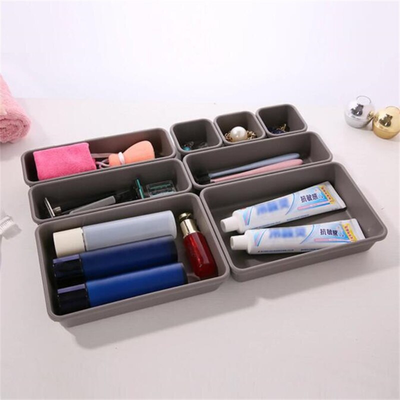 8 buc/set cutie de depozitare sertar de depozitare cutie organizatoare sertar suport perie de machiaj borcan de depozitare capac de bijuterii cutie de depozitare acasă