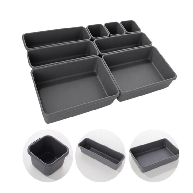 8 buc/set cutie de depozitare sertar de depozitare cutie organizatoare sertar suport perie de machiaj borcan de depozitare capac de bijuterii cutie de depozitare acasă