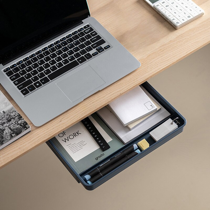 Úložný box so zásuvkou pod stolom Úložný box do kancelárie Závesný skrytý úložný box Organizér na úložný priestor v domácnosti