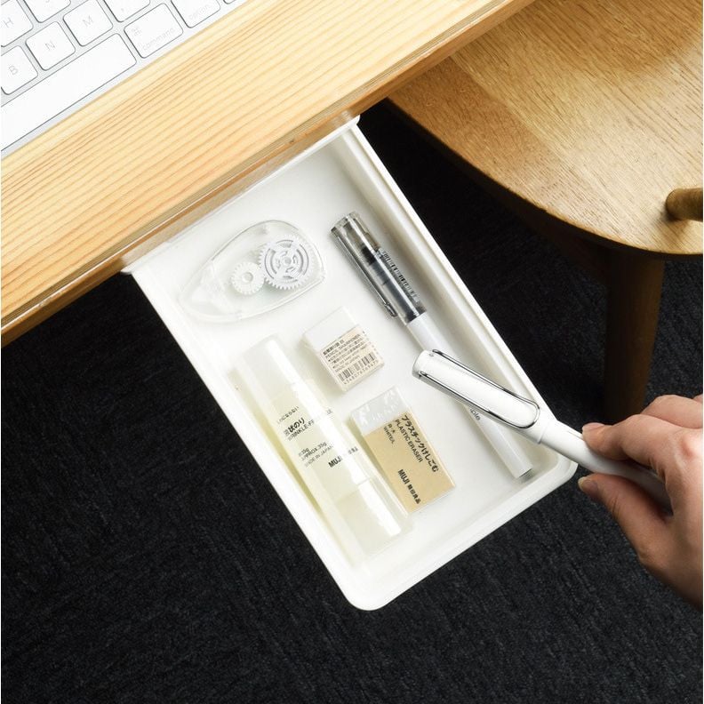 Úložný box pod stôl so zásuvkou, kancelársky stôl, spodná skrytá zásuvka, úložný box, kancelárske úložné priestory, organizér na domáce úložné priestory