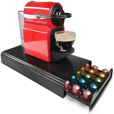 50 tk Kohvikapslite korraldaja Hoiualus Sahtlid Kapslihoidik Nespresso Kohvikapslite Riiulid Raudrest