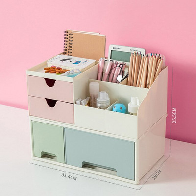 Oficiálny obchod Úložná skrinka na kozmetiku Úložná skrinka Stolná kozmetická skrinka Šperkovnica Plastová úložná skrinka so zásuvkou
