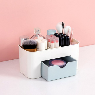 Oficiálny obchod Úložná skrinka na kozmetiku Úložná skrinka Stolná kozmetická skrinka Šperkovnica Plastová úložná skrinka so zásuvkou