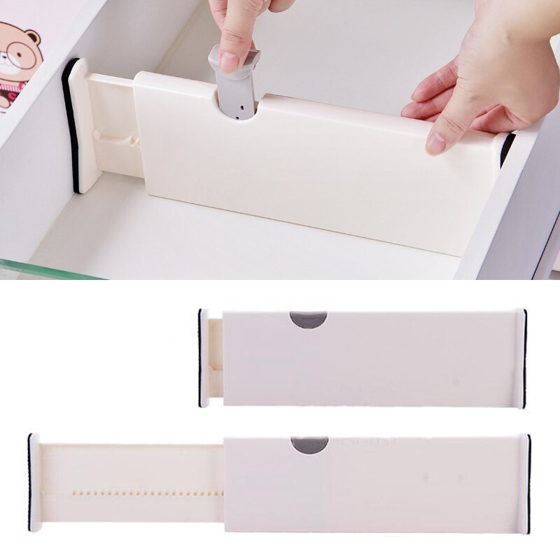 Állítható tároló fiókok elválasztó Behúzható műanyag fiók válaszfaltartó Háztartási tároló deszka konyhai szervező