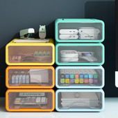 Úložný organizér na stôl, držiak na dokumenty, rôzne veci, kozmetický úložný box na stôl, skrinka na domáce potreby, papier, stohovateľný