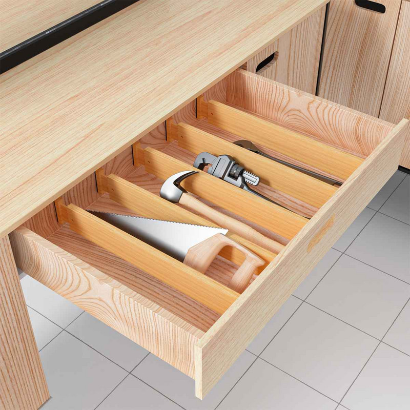 4 ks nastaviteľné bambusové deliace priečky do zásuviek, drevené deliace priečky organizérov, spálňa, detské nastaviteľné bambusové deliace priečky do zásuviek na spodnú bielizeň