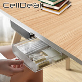 Úložný box pod stôl, samolepiaci zásuvkový držiak na perá, skrytý organizér na triedenie, kuchynský nôž, vidlička, úložný box na domáce potreby